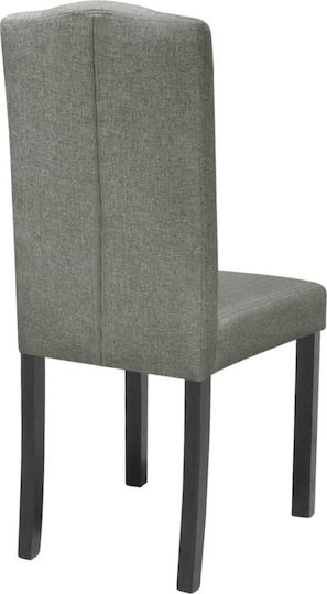 Καρέκλες Τραπεζαρίας με Υφασμάτινη Επένδυση Ανοιχτό Γκρι 2τμχ 42x51.5x95εκ.