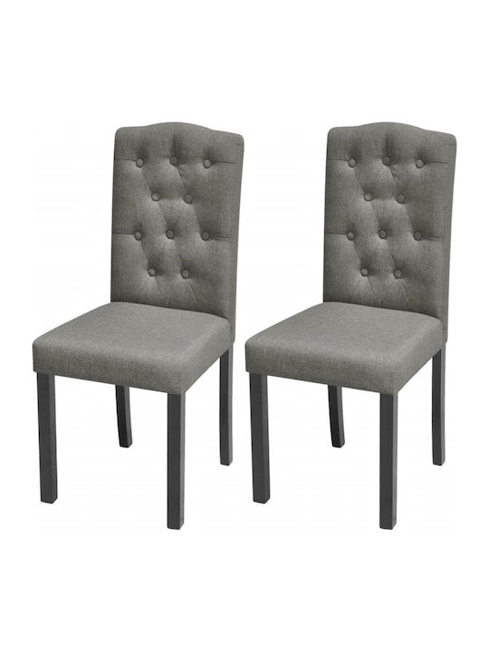Dining Room Fabric Chair Light Gray 42x51.5x95cm 2pcs