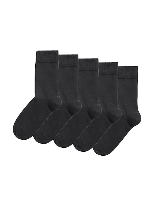 Björn Borg Men's Solid Color Socks Black 5Pack