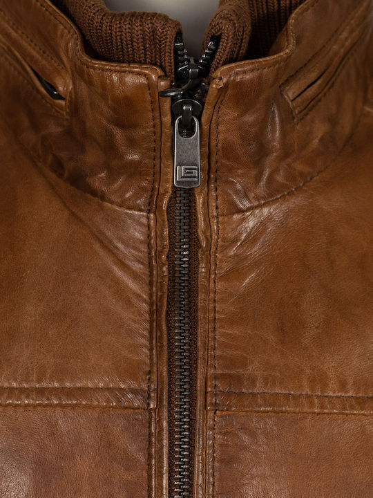 786 Leather Winter Jacket Tabac Brown
