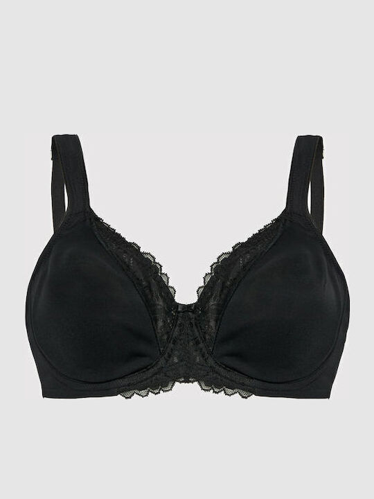 Modern Lace Bra without Padding Underwire Black