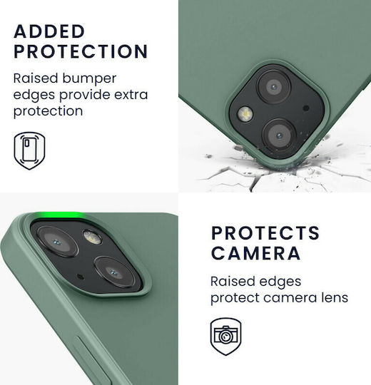 KWmobile Rubberized Back Cover Silicone Forest Green (iPhone 13)