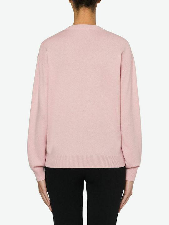 Moschino A09265804 Damen Langarm Pullover Wolle Rosa