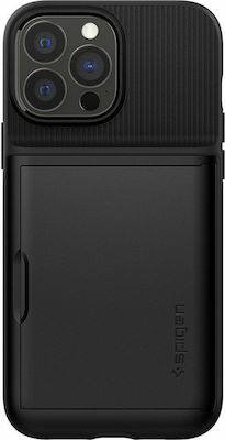 Spigen Slim Armor CS Plastic Back Cover with Credit Card Holder Black (iPhone 13 Pro)