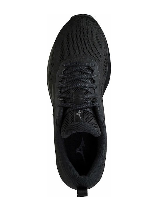 Wave Revolt 2 Kinder Sportschuhe Laufen mit Schnürsenkeln Schwarz