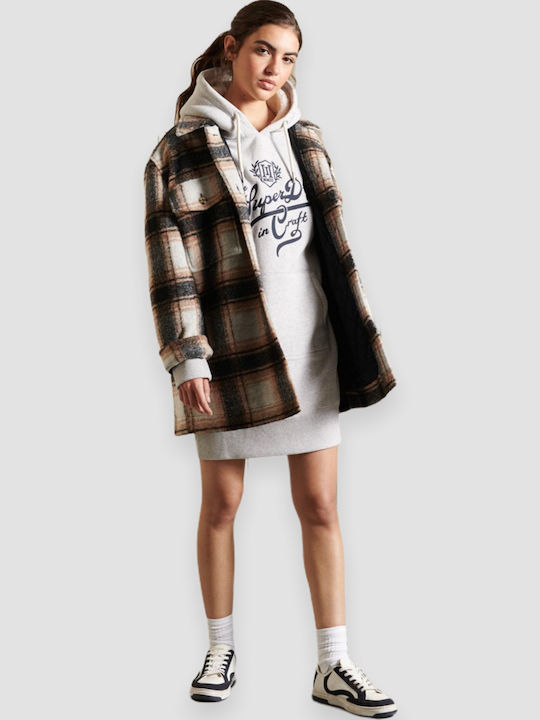 Pride In Craft Mini Dress with Hood Grey