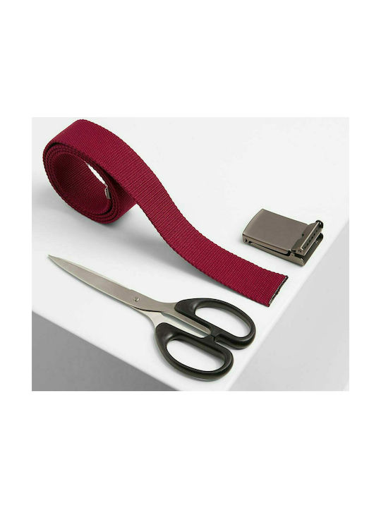 Urban Classics Men's Fabric Webbing Belt Wide Belt Burgundy