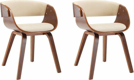 Председки Трапезария Cream / Brown 2бр 53x52x70бр
