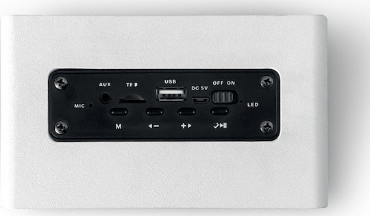 NOD RnB Concert Ηχείο Bluetooth 10W με Ραδιόφωνο και Διάρκεια Μπαταρίας έως 5 ώρες Λευκό