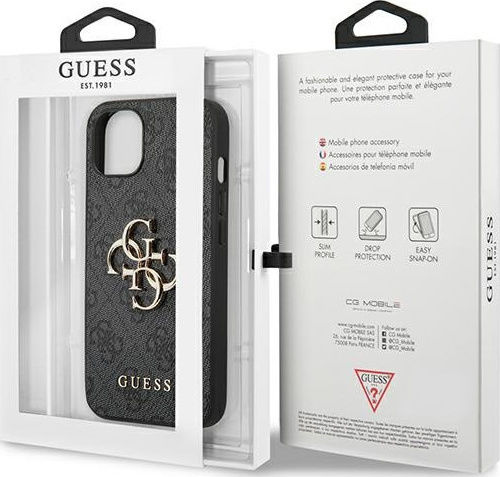 Guess Back Cover Synthetic Leather Gray (iPhone 13)