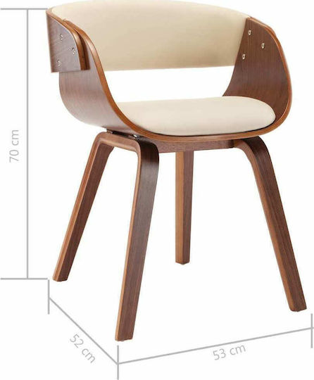 Stühle Speisesaal Cream 4Stück 53x52x70cm