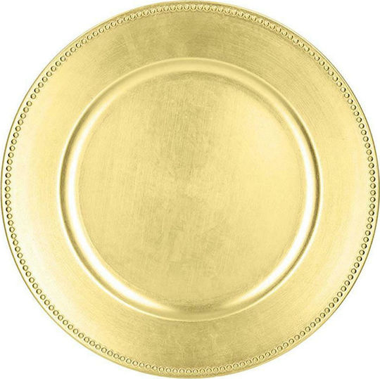 Atmosphera Champ Weihnachtliches Tischgeschirr Kunststoff Gold 33cm