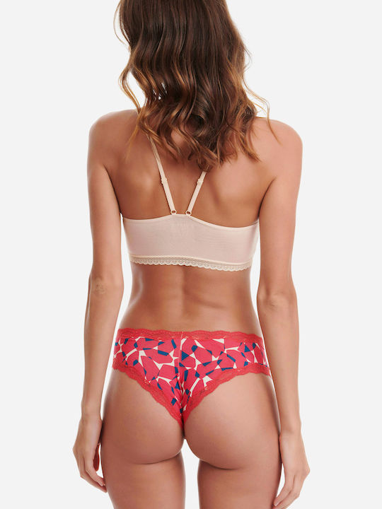 Damen Brasilien 2Pack mit Spitze Red/Blue
