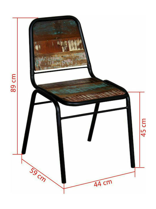 Dining Room Wooden Chair 44x59x89cm 2pcs
