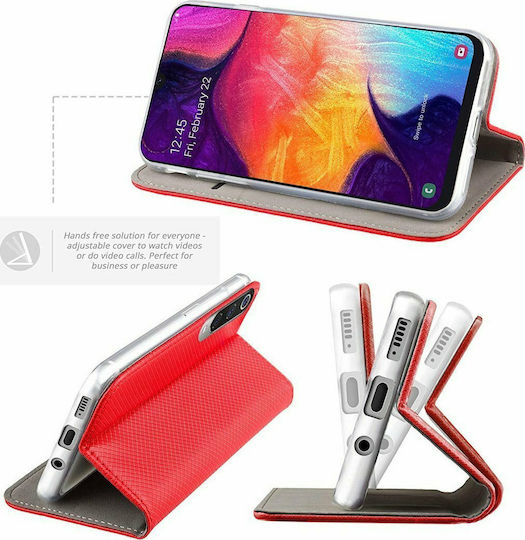 Smart Book Δερματίνης Κόκκινο (Huawei Mate 20 Lite)