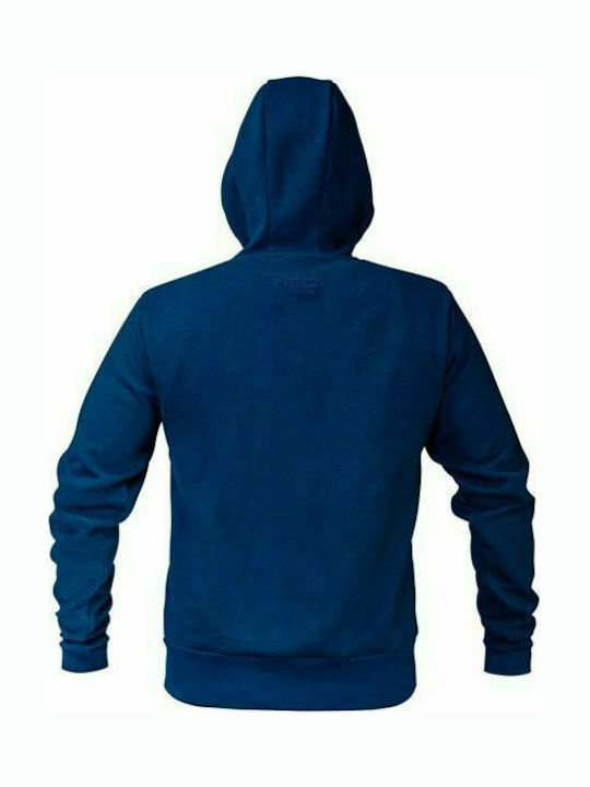 Neo Tools Fleece Work Cardigan Hooded Blue