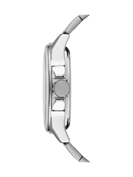 Nautica Tortuga Bay Ανδρικό Ρολόι 44mm Μπαταρίας με Ασημί Μεταλλικό Μπρασελέ