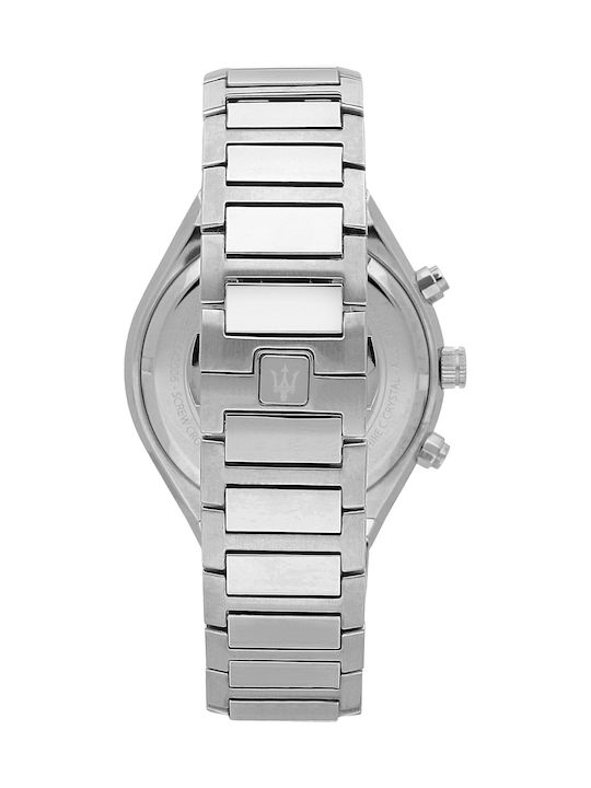Maserati Men's Watch 44mm Chronograph Battery with Silver Metal Bracelet