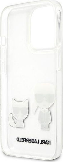 Karl Lagerfeld Karl & Choupette Umschlag Rückseite Kunststoff Transparent (iPhone 13 Pro Max)