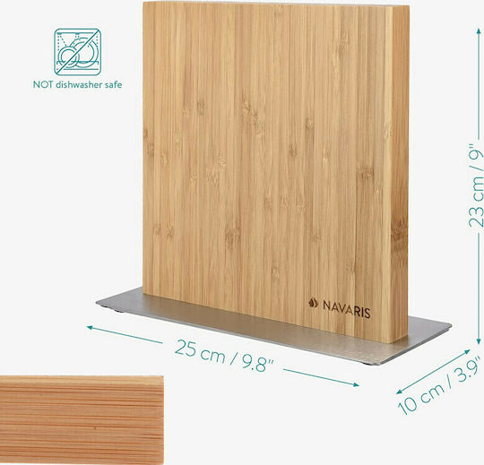 Navaris Magnetic Knives Stand Wooden