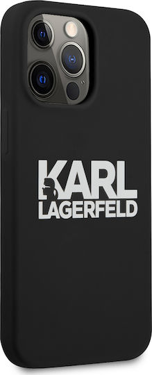 Karl Lagerfeld Stack Logo Задна корица Пластмаса Черен (iPhone 13 Pro)