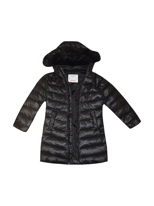 Energiers Kids Parka Long Hooded Black