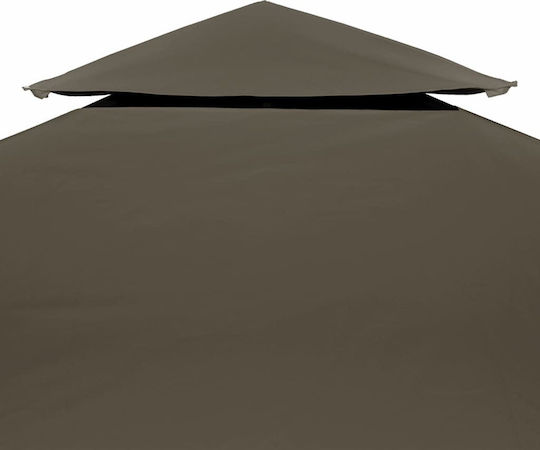 vidaXL Gazebo Cover 2 Levels 310gr/m² Brown with PVC Coating 3x4m