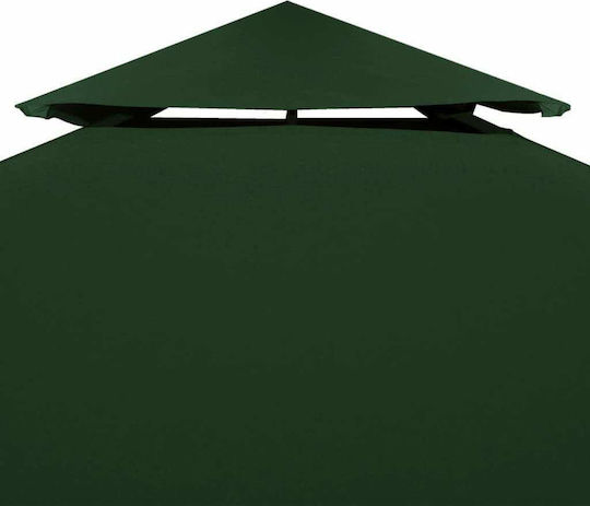 vidaXL Square Cover for Kiosk Green With Hoop & with PVC Coating 3x3m 310gr/m²