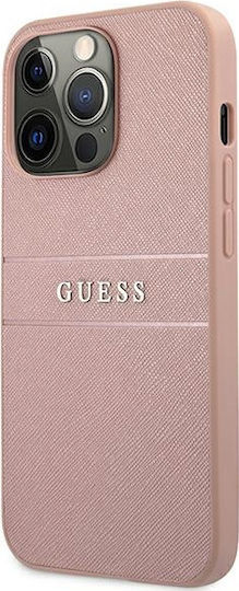 Guess Saffiano Stripe Back Cover Πλαστικό Ροζ (iPhone 13 Pro Max)