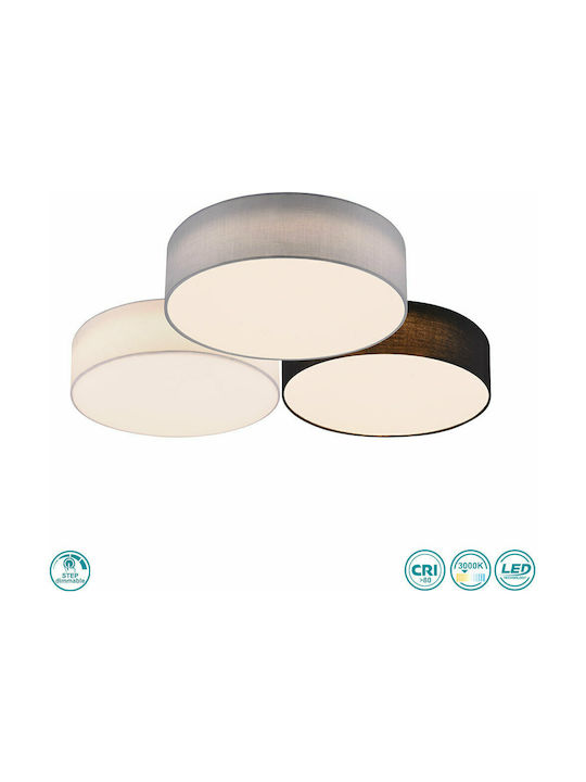 Trio Lighting Lugano Modern Fabric Ceiling Light with Integrated LED 64pcs Multicolour