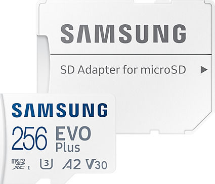 Samsung Evo Plus (2021) microSDXC 256GB U3 V30 A2 UHS-I 130MB/s with Adapter