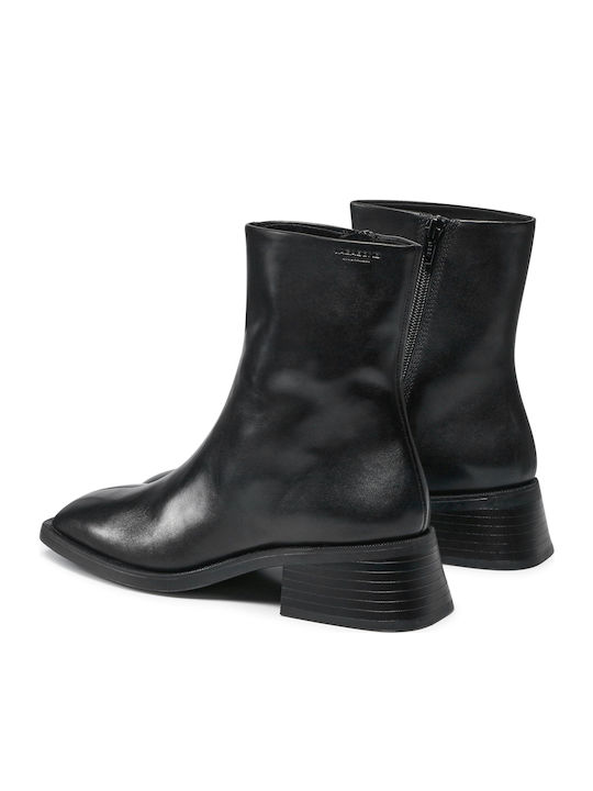 Leather Women's Ankle Boots Black