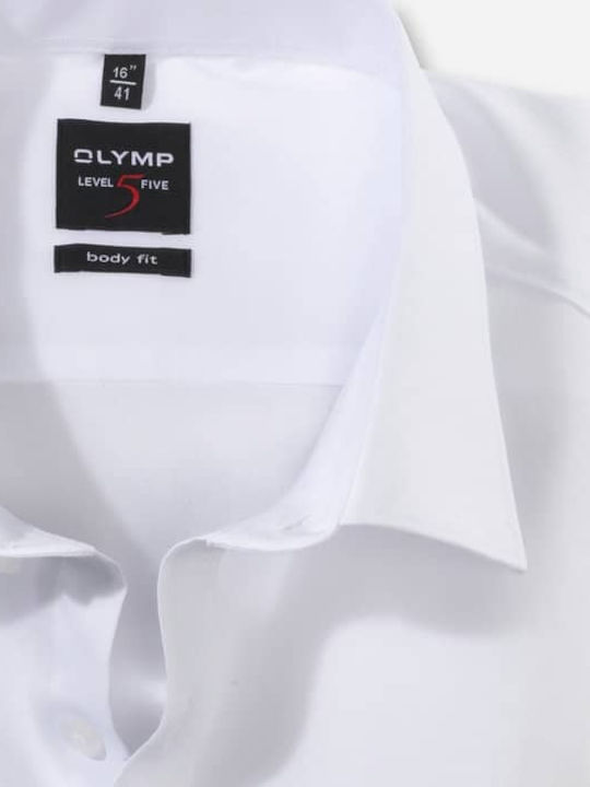 Olymp Level Five Men's Shirt Long Sleeve Cotton White