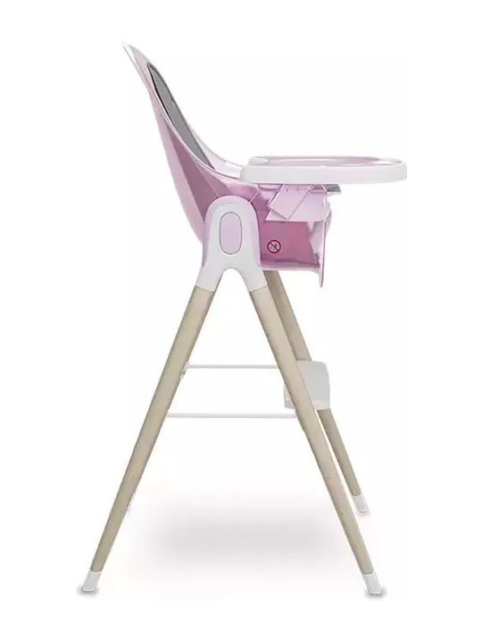 Lionelo Maya Baby Hochstuhl 2 in 1 mit Höhenverstellbar Rosa Rose