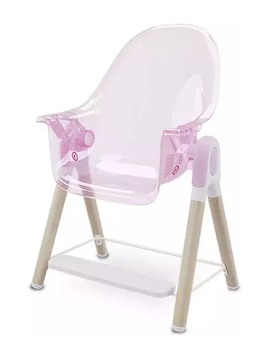 Lionelo Maya Baby Hochstuhl 2 in 1 mit Höhenverstellbar Rosa Rose