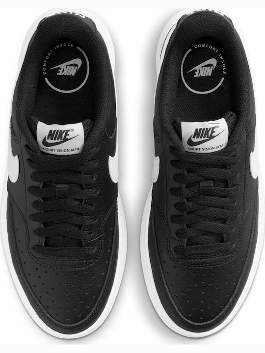Court Vision Alta Damen Flatforms Sneakers Black / White