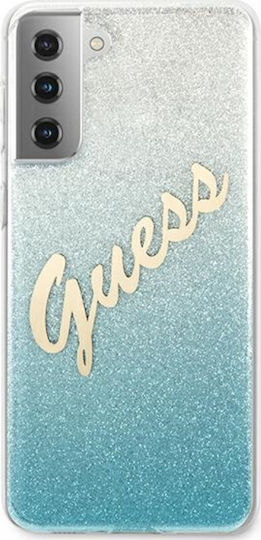 Guess Glitter Gradient Script Back Cover Πλαστικό Πολύχρωμο (Galaxy S21 Ultra 5G)