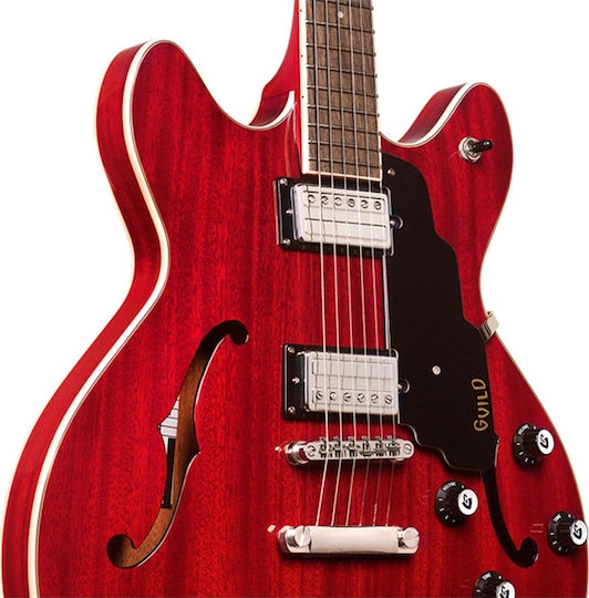Guild Starfire I DC Semi Hollow Ηλεκτρική Κιθάρα Semiacoustic με HH Διάταξη Μαγνητών Cherry Red