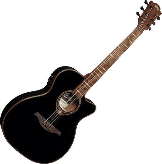 Lag Semi-Akustik Gitarre T118ASCE Ausschnitt Schwarz