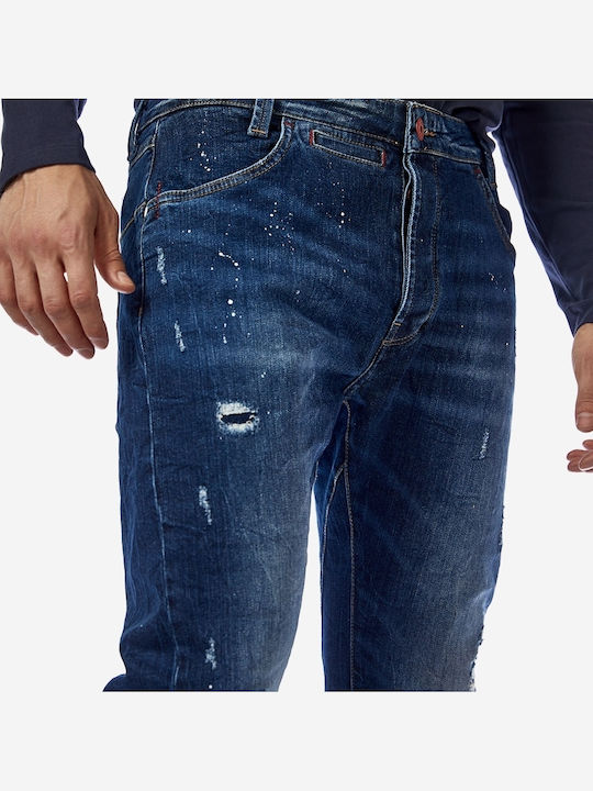 Herren Jeanshose Elastisch mit Slim Passform Blau