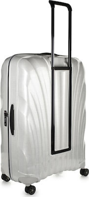 Samsonite Spinner 122862 Large Travel Suitcase Hard White with 4 Wheels Height 81cm