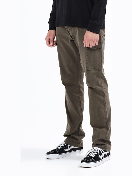 Trousers Cargo Elastic in Regular Fit Olive