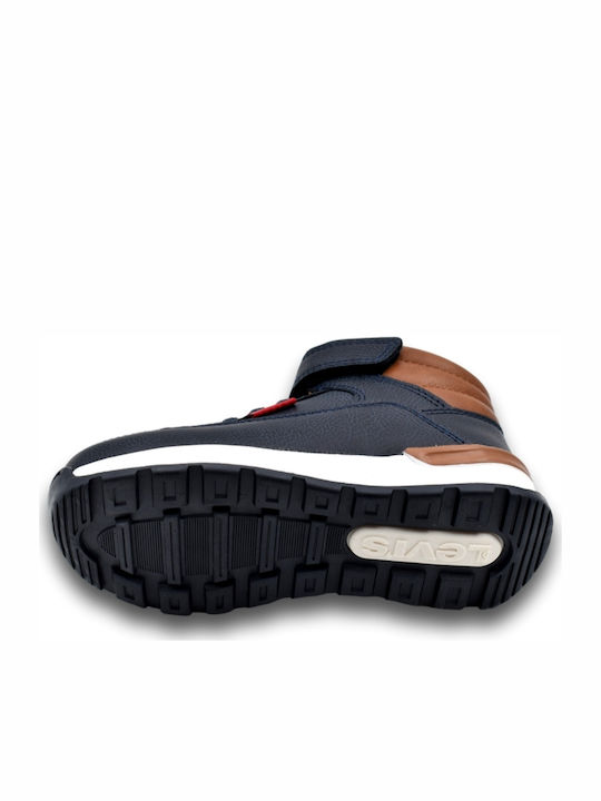 Ascot Mini Kids Boots with Velcro Navy Blue