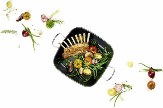 Fissler Secural Гърне Квадратно от Неръждаема стомана със Стъклен Капак 28x28см 2бр