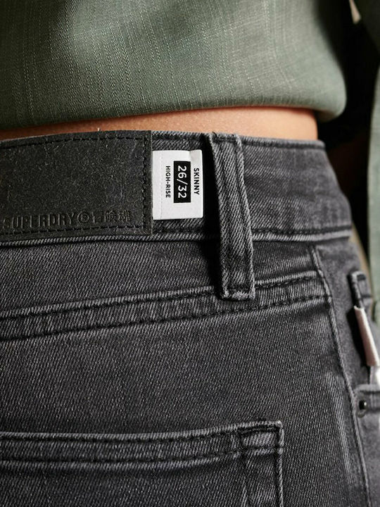 High Waist Women's Jean Trousers in Skinny Fit Wolcott Black Stone