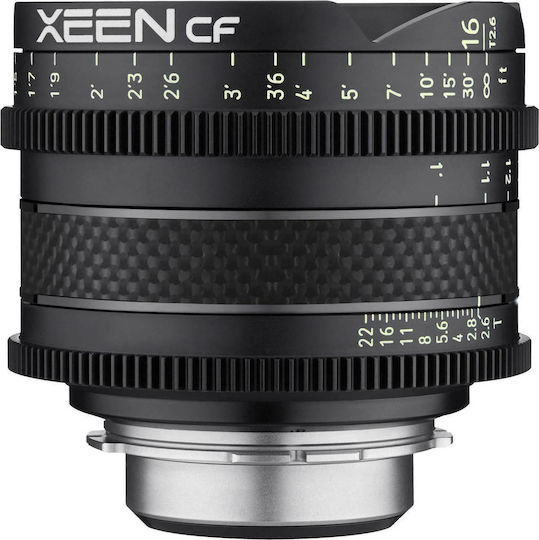 Samyang Full Frame Camera Lens XEEN CF 16mm T2.6 Pro Cine Fixed for Canon EF Mount Black