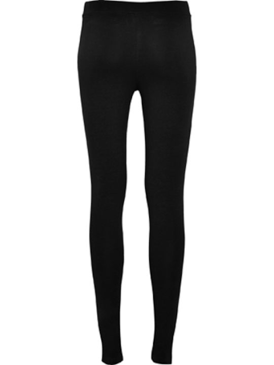 LG0405 Frauen Lang Leggings Hochgeschnitten Schwarz