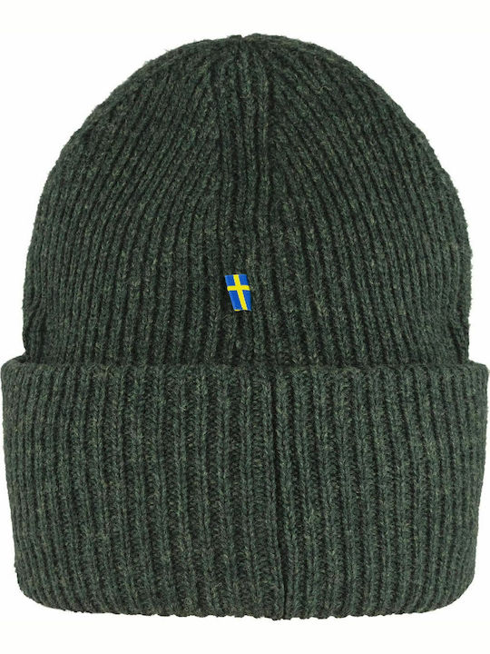 Fjallraven Beanie Beanie with Rib Knit in Gray color