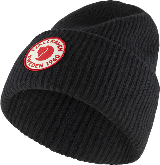 1960 Logo Beanie Männer Beanie mit Rippstrick in Schwarz Farbe