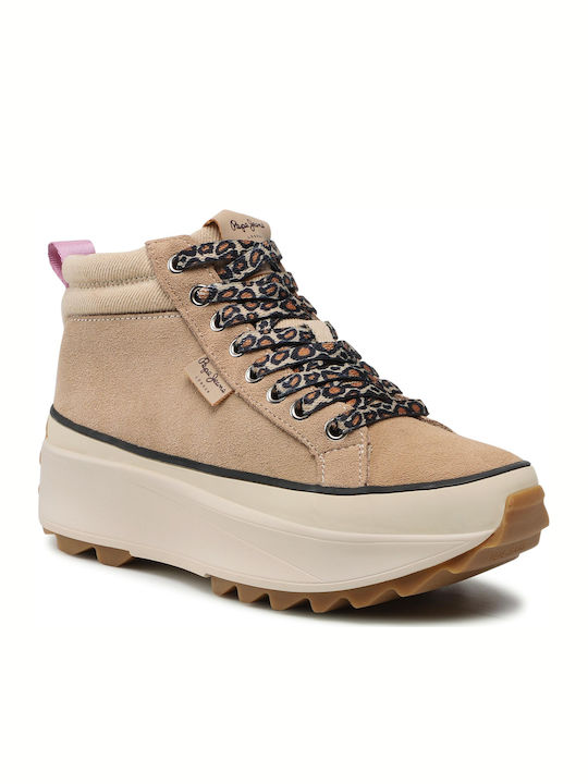 Woking Urban Pentru Femei Flatforms Tip Botine Bej